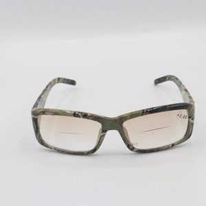 Mens Green Army Print Glasses +3.00